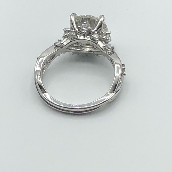3ct D, VVS1 Moissanite Vine Ring - Picture 5 of 15